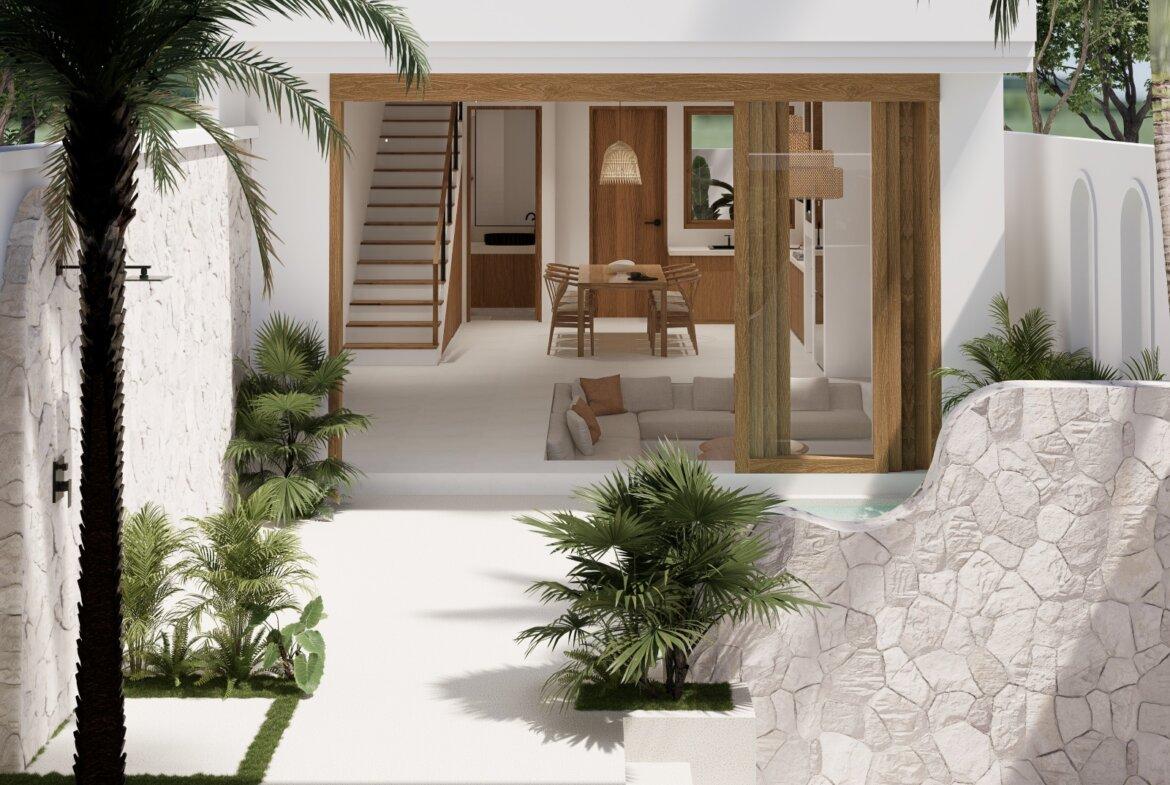 Tropická 2-izbová vila blízko pláže Balangan