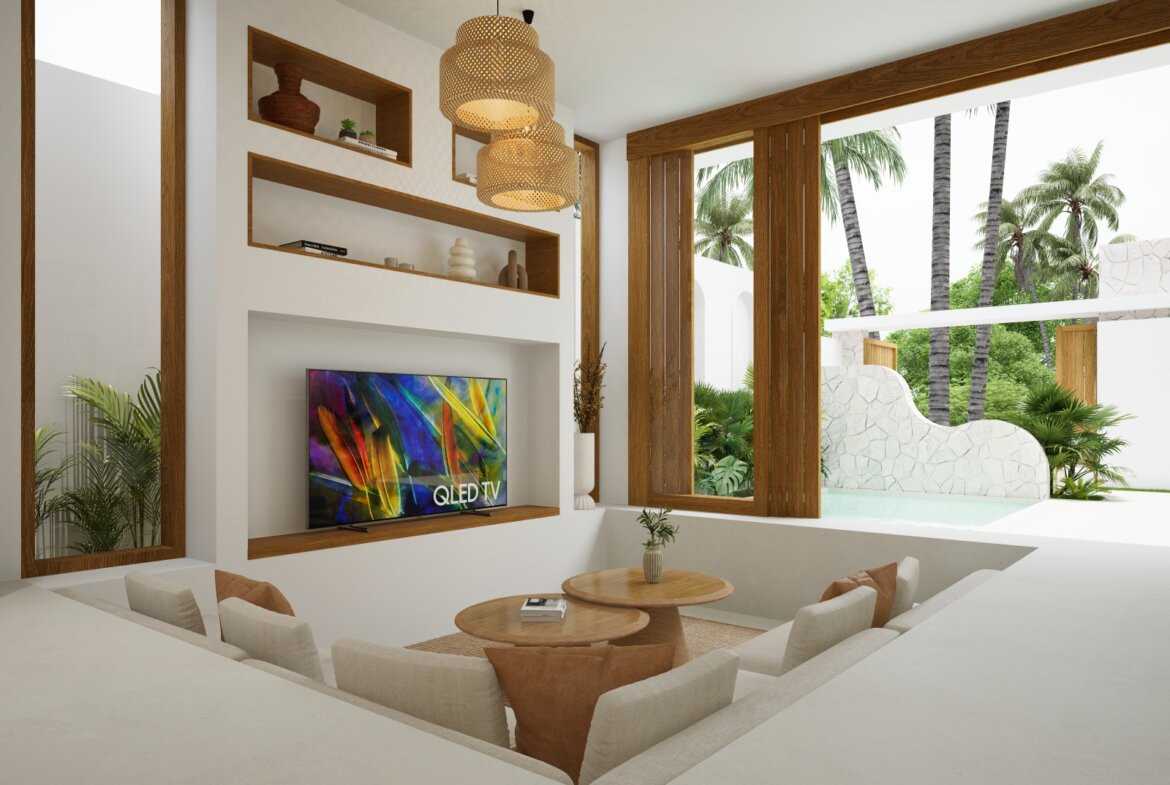 Tropická 2-izbová vila blízko pláže Balangan