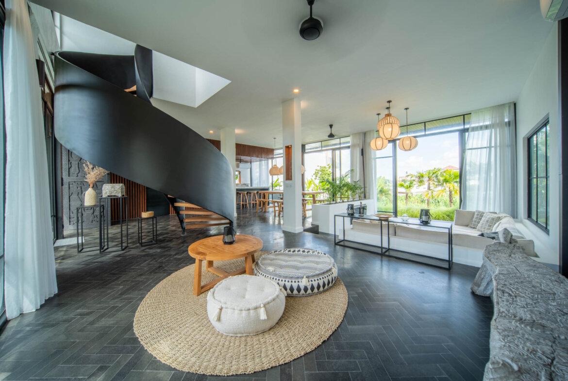 Tropicko-japonská 3-spálňová vila v Tumbak Bayuh