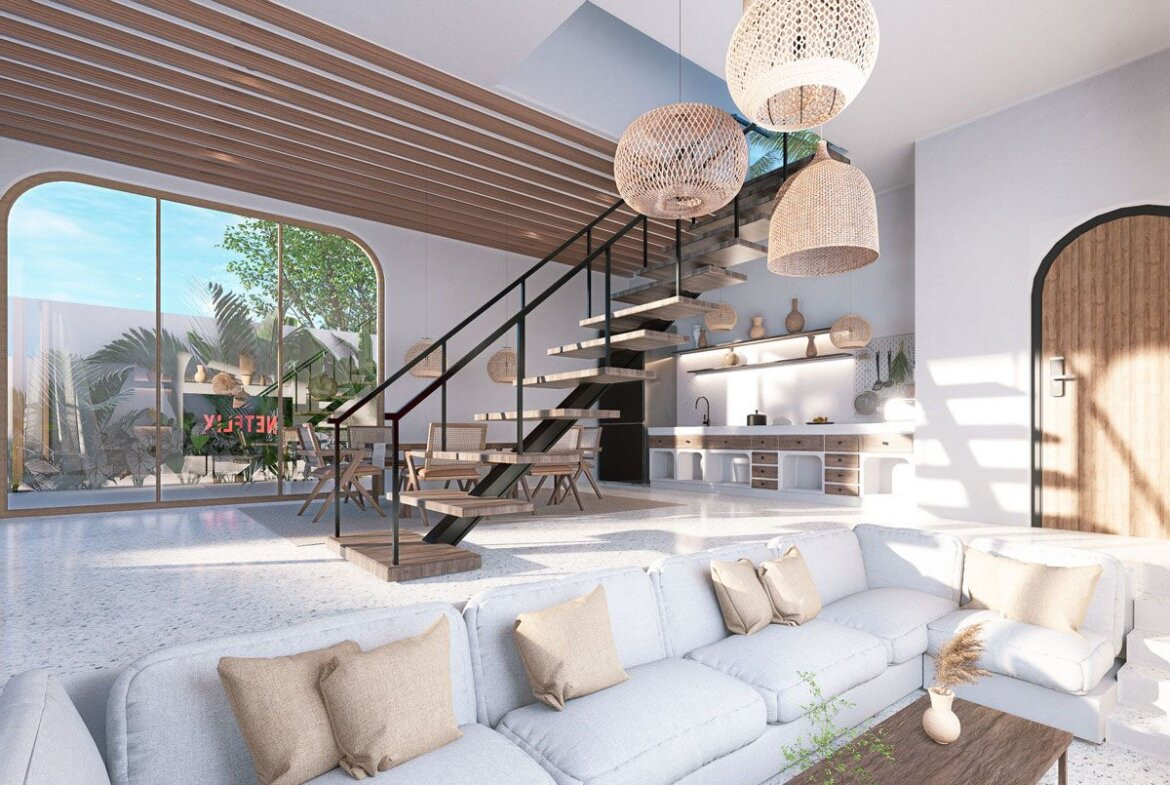 2-spálňová vila s moderným tropickým dizajnom