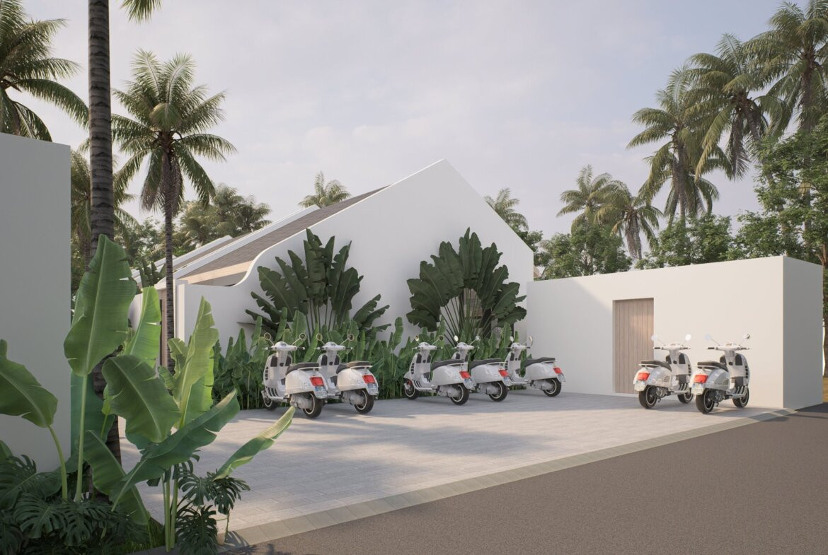 Moderná 1-izbová vila pri pláži v Canggu