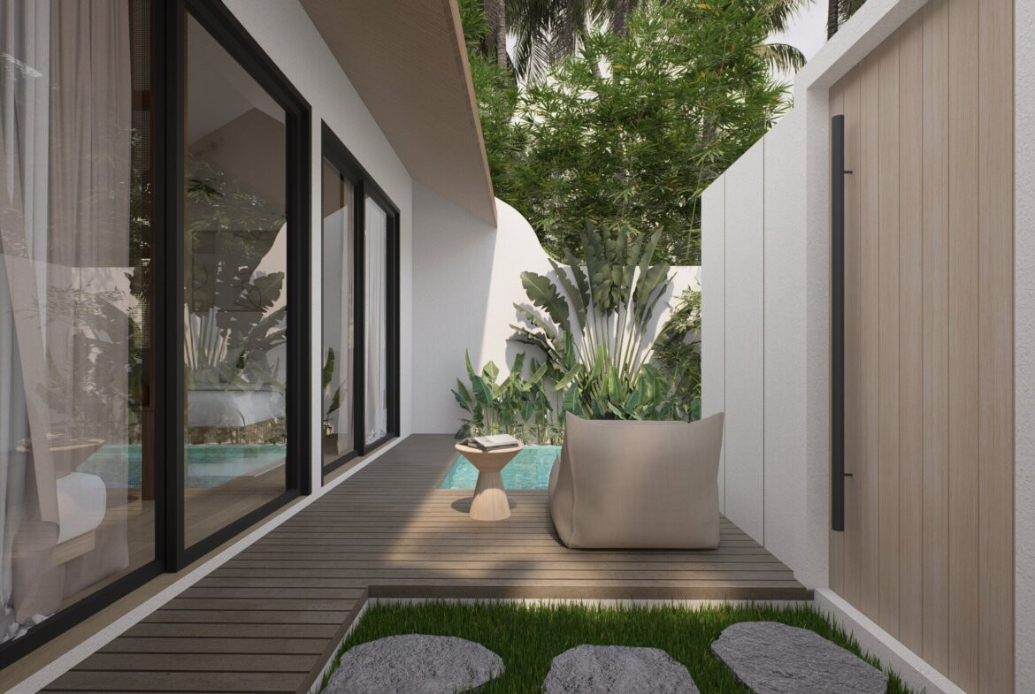 Moderná 1-izbová vila pri pláži v Canggu