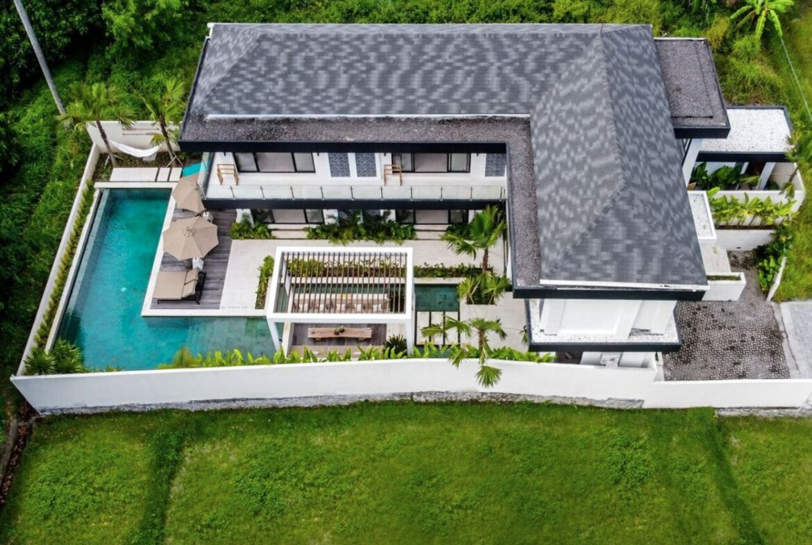 Exkluzívne tropické bývanie s výhľadom na prírodu v Ubud