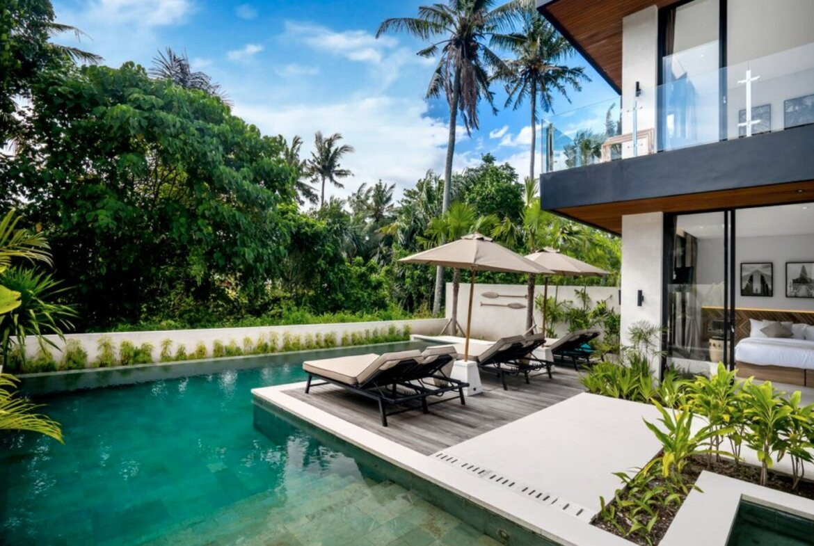 Exkluzívne tropické bývanie s výhľadom na prírodu v Ubud