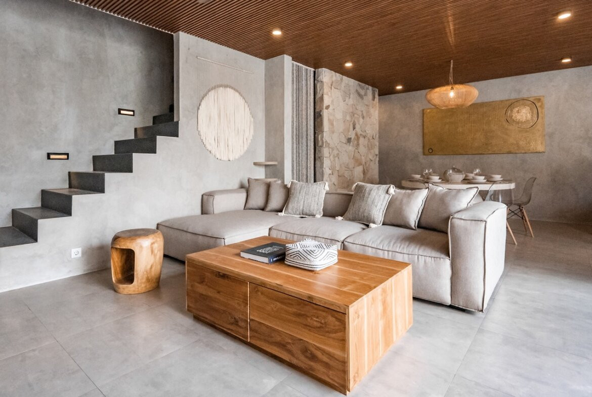 Tropická trojspálňová vila s výhľadom na ryžové polia v Ubud