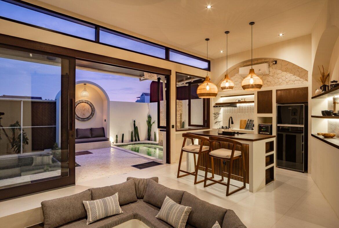 Štýlová tropická vila s 1 spálňou blízko pláže v Cemagi