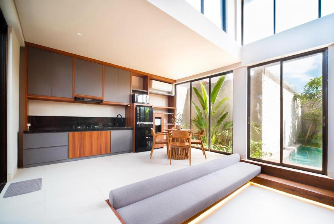 Moderná vila len pár krokov od pláže neďaleko Canggu
