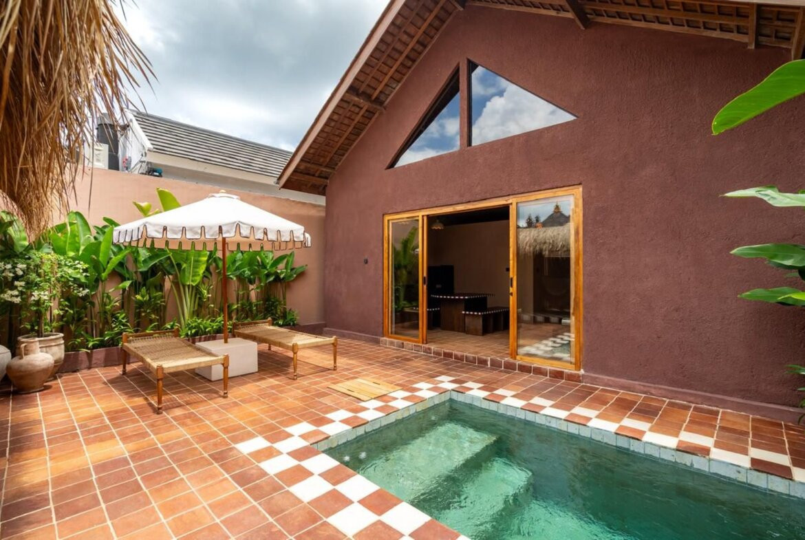 Tropická dvojspálňová vila v pešej vzdialenosti od pláže v Kedungu