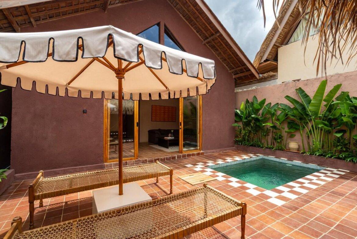 Tropická dvojspálňová vila v pešej vzdialenosti od pláže v Kedungu