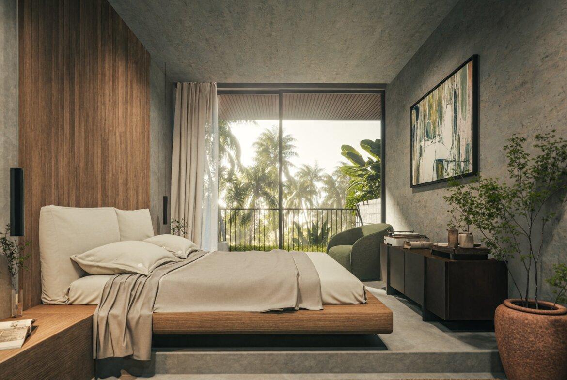 2-spálňová vila v odvážnom brutalistickom štýle v Bingin