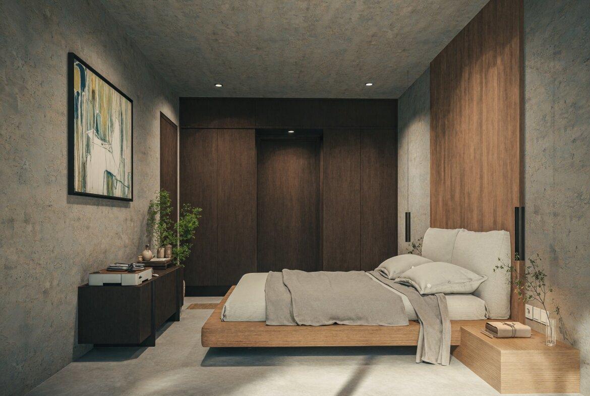 2-spálňová vila v odvážnom brutalistickom štýle v Bingin