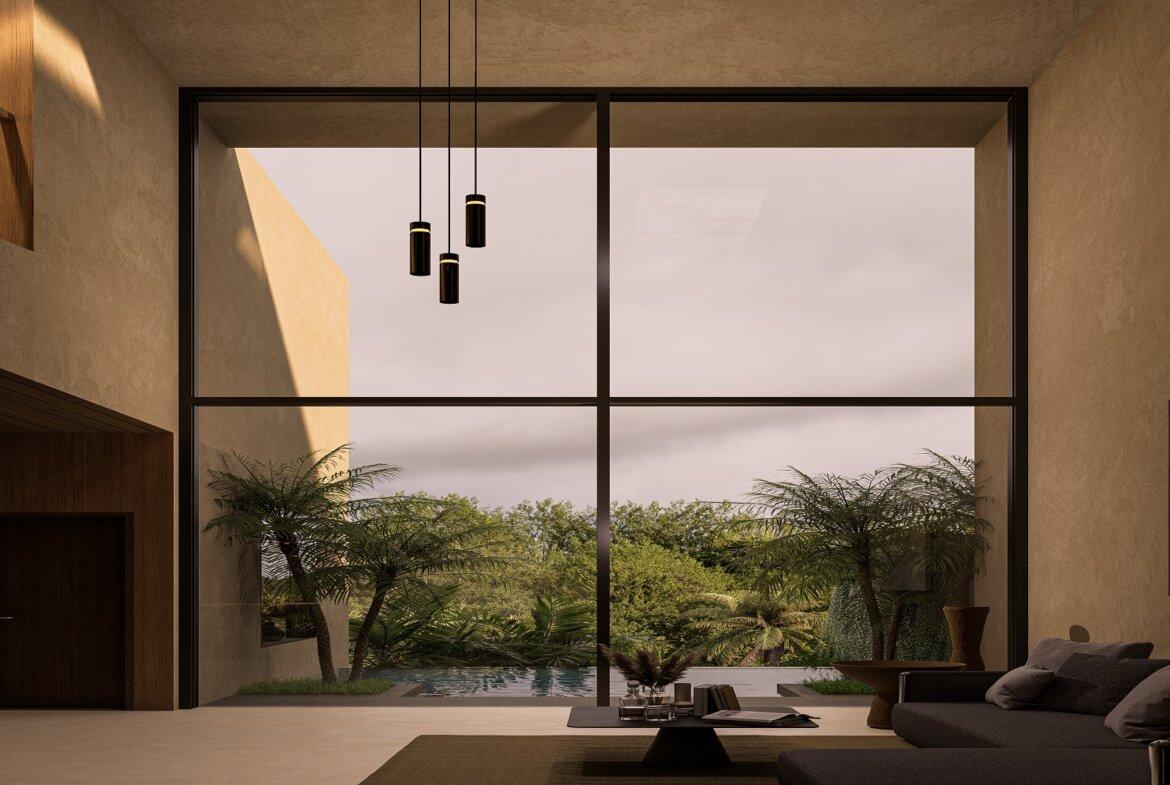 Moderná 2-spálňová vila s výhľadom na džungľu v Uluwate