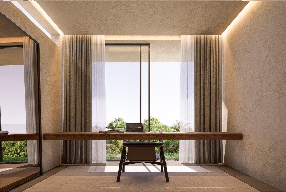 Moderná 2-spálňová vila s výhľadom na džungľu v Uluwate