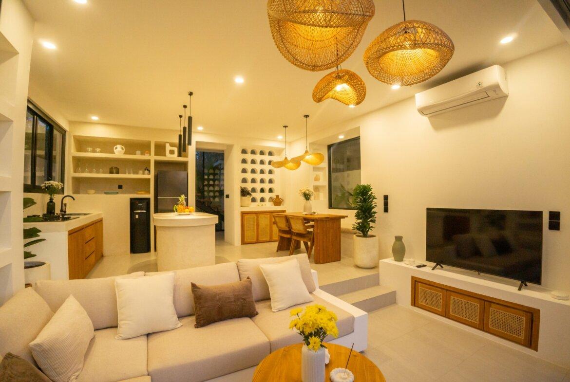 Nová stredomorská vila s 1 spálňou pri pláži Nyang Nyang