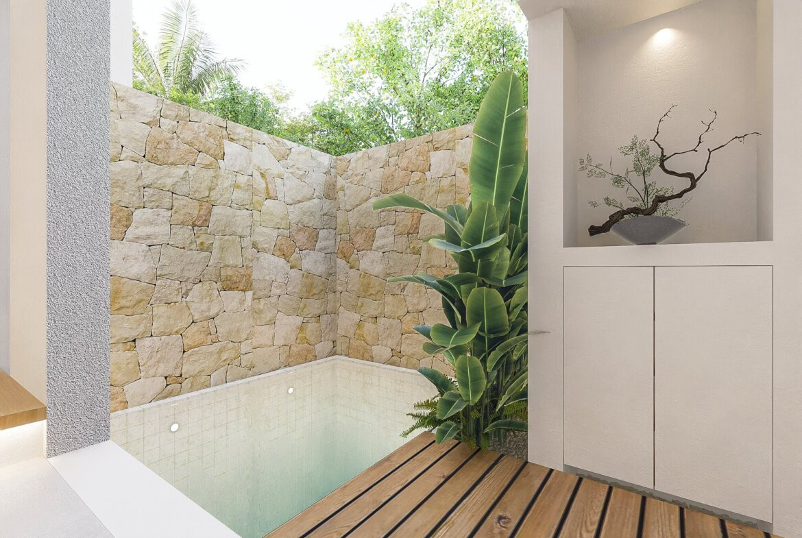 Moderná dvojspálňová vila v blízkosti Canggu