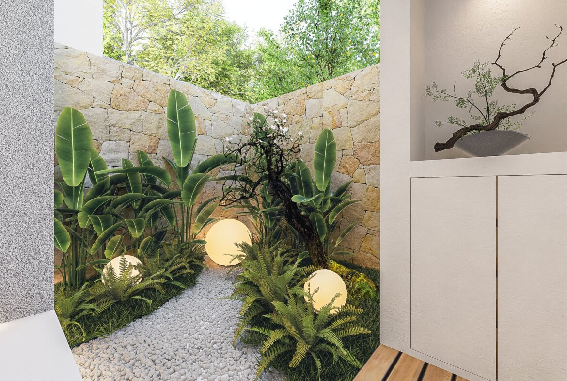 Moderná dvojspálňová vila v blízkosti Canggu