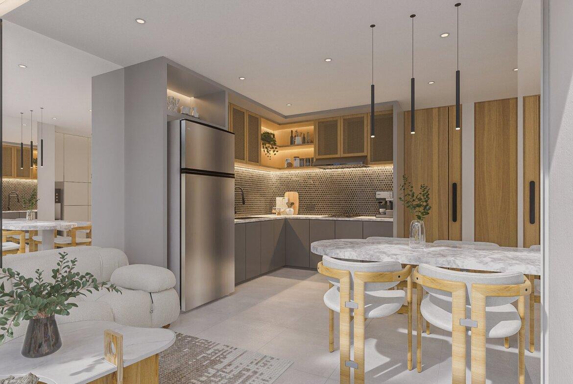 Moderná dvojspálňová vila v blízkosti Canggu