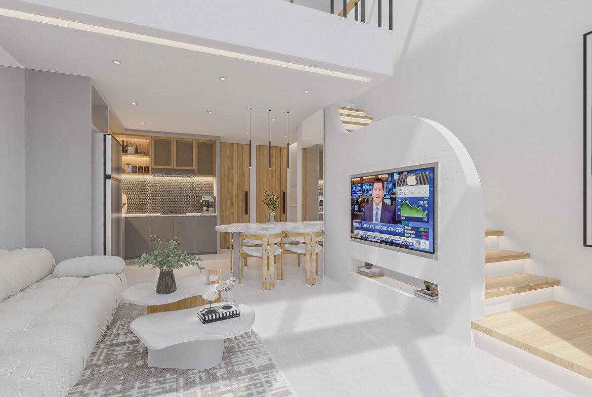 Moderná dvojspálňová vila v blízkosti Canggu