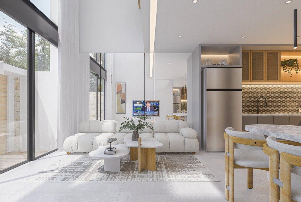 Moderná dvojspálňová vila v blízkosti Canggu