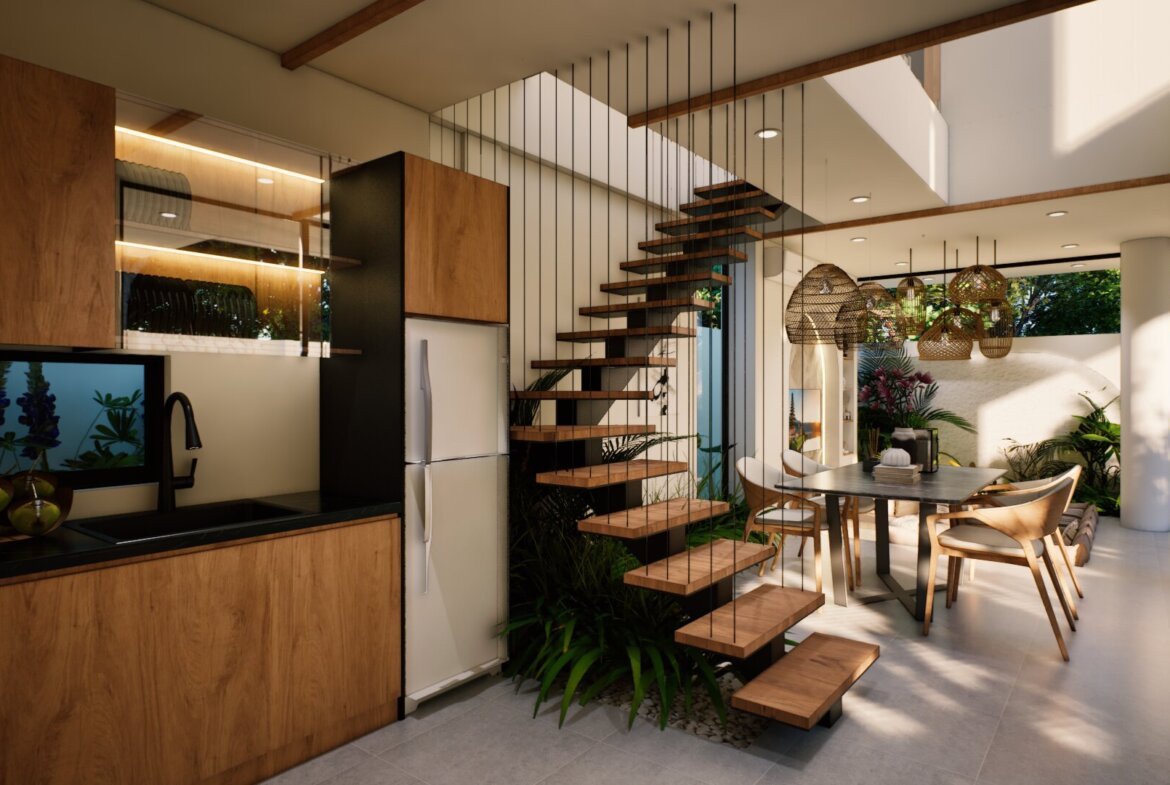 Tropické 2-izbové vily v Berawe blízko pláže