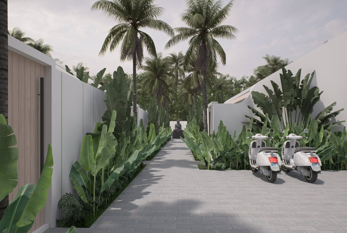 Moderná jednospaľňová vila pri pláži v Canggu