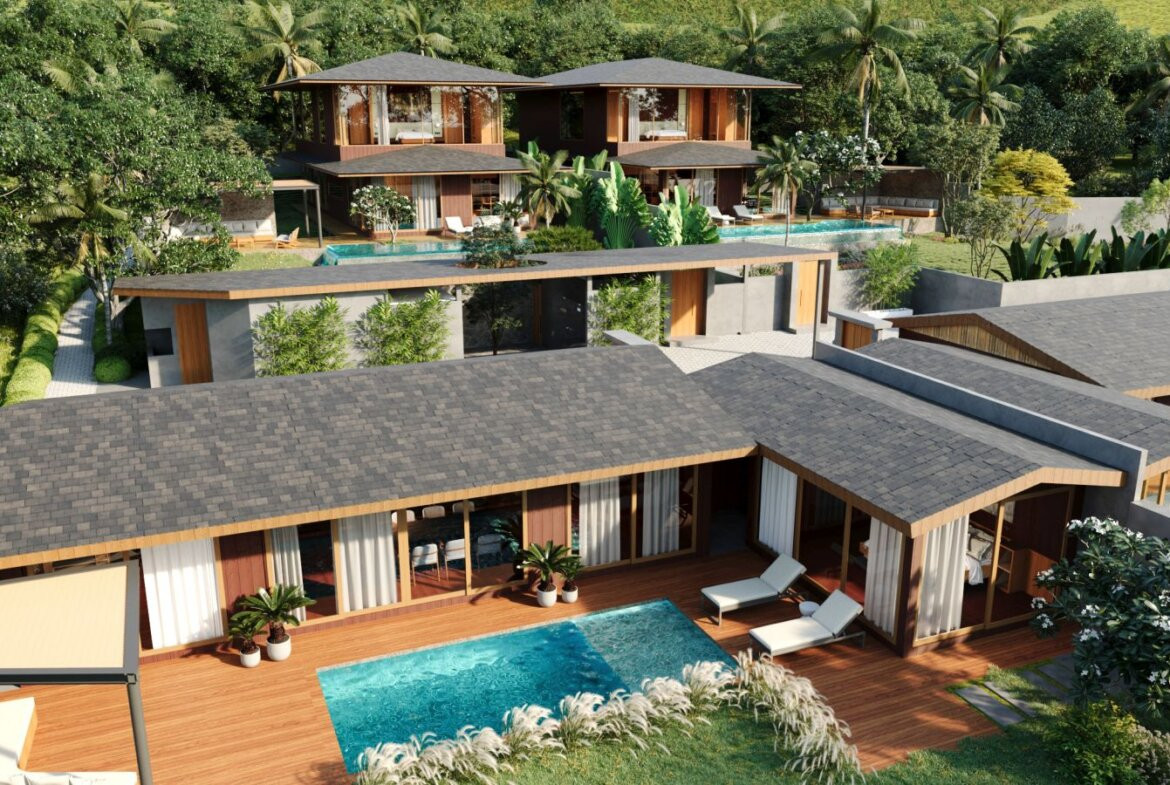 Moderná štvorizbová vila v pokojnej časti Buduk pri Canggu