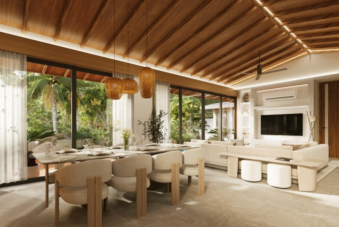 Moderná štvorizbová vila v pokojnej časti Buduk pri Canggu