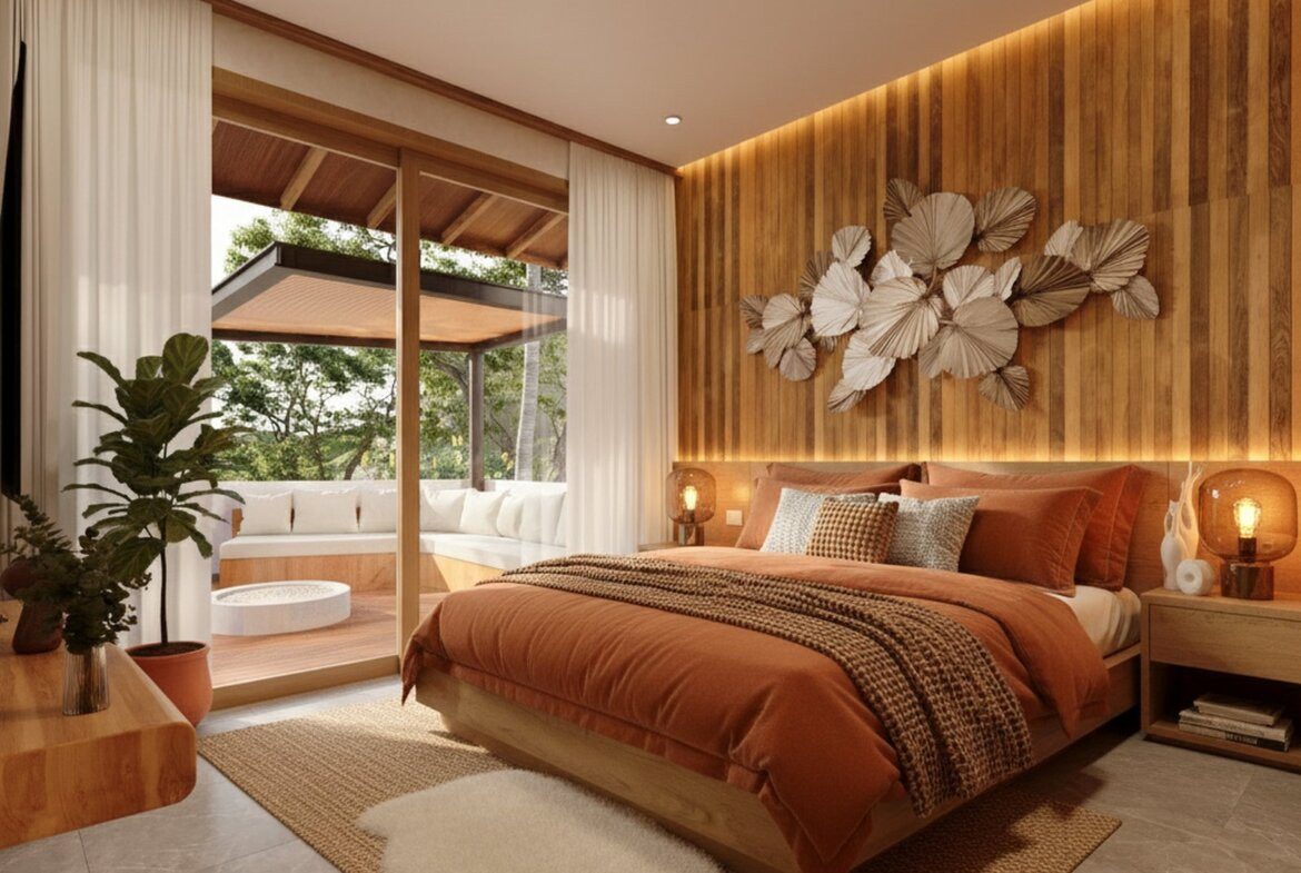 Moderná štvorizbová vila v pokojnej časti Buduk pri Canggu