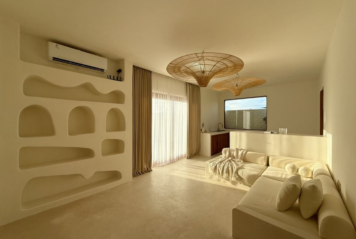 Štýlová 2-izbová vila s výhľadom na ryžové polia v Munggu