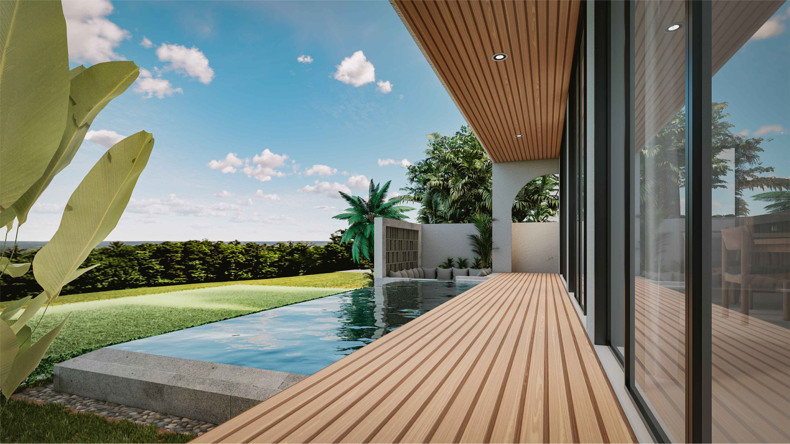 Moderná trojspálňová vila s bazénom v oblasti Melasti