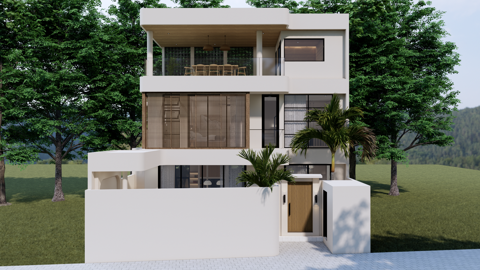 Moderná vila s výhľadom na oceán a súkromným wellness