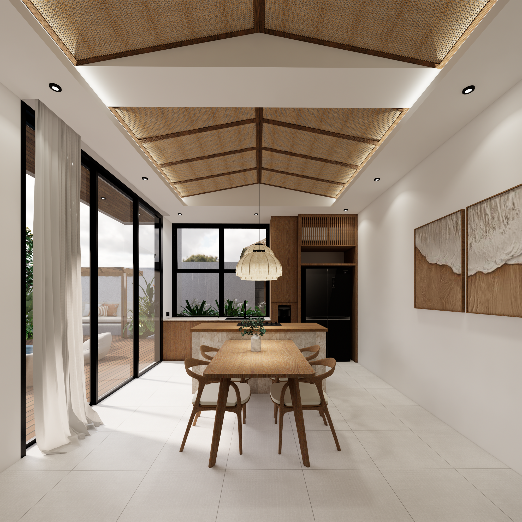 Moderná 1-izbová vila v štýle tropického minimalizmu