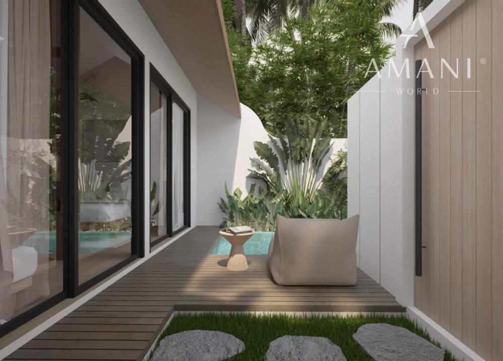 Moderná 1-izbová vila pri pláži v Canggu