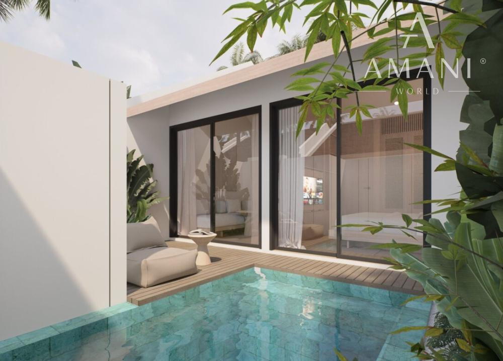 Moderná 1-izbová vila pri pláži v Canggu