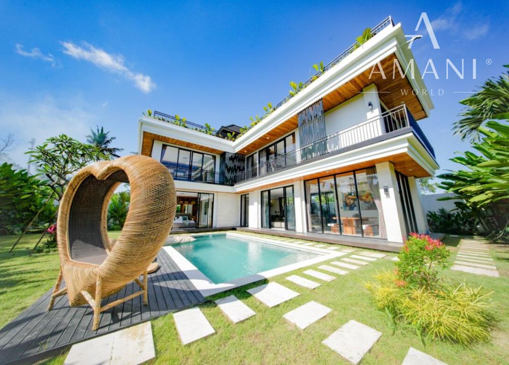 Moderná päťspálňová rodinná vila v pokojnej časti Ubud