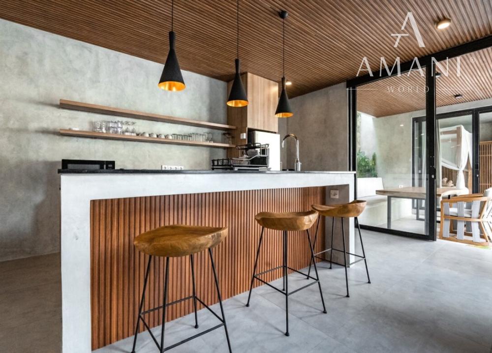 Tropická trojspálňová vila s výhľadom na ryžové polia v Ubud