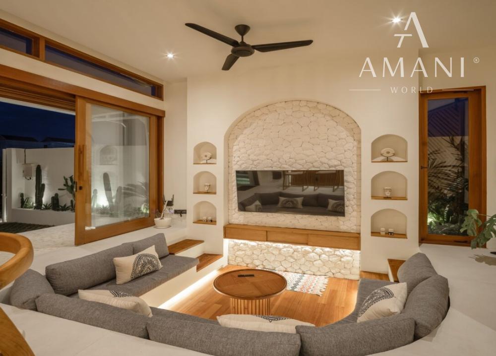 Moderná tropická jednoizbová vila blízko pláže v Cemagi