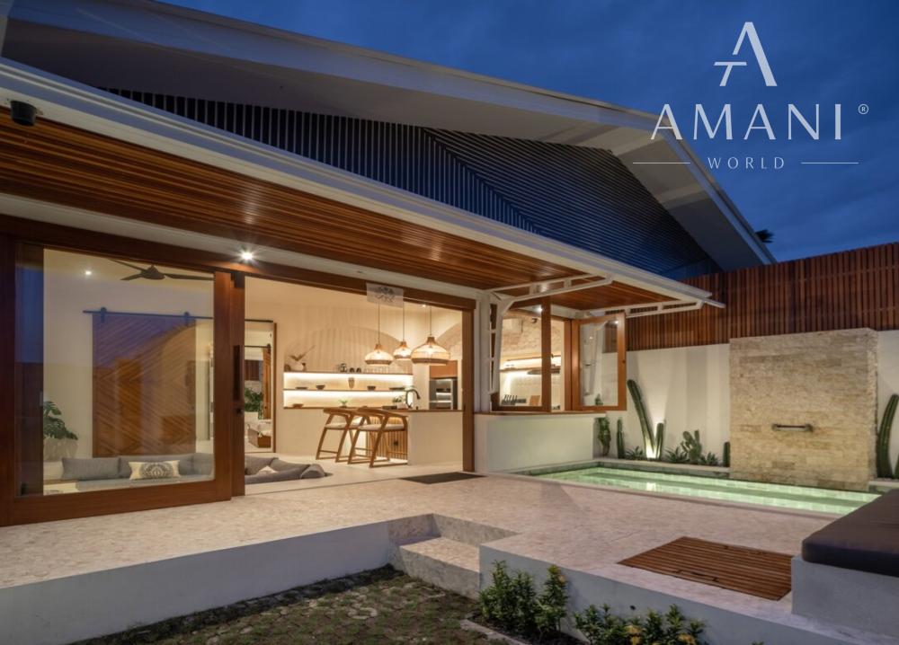 Moderná tropická jednoizbová vila blízko pláže v Cemagi