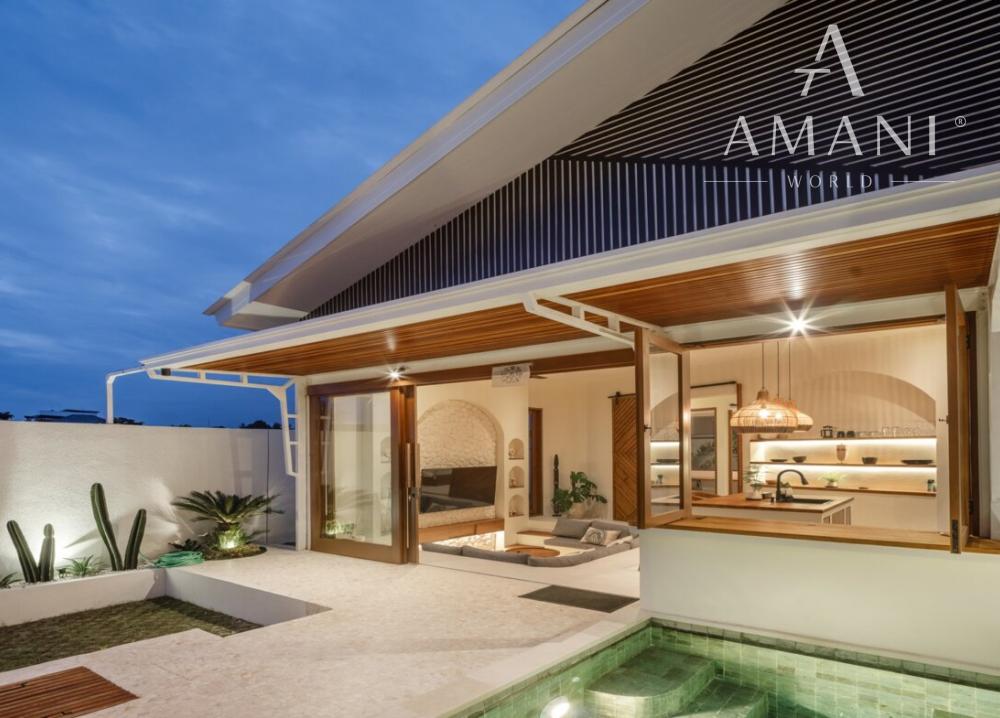 Moderná tropická jednoizbová vila blízko pláže v Cemagi