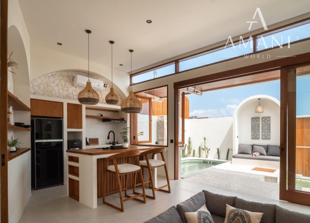 Moderná tropická jednoizbová vila blízko pláže v Cemagi