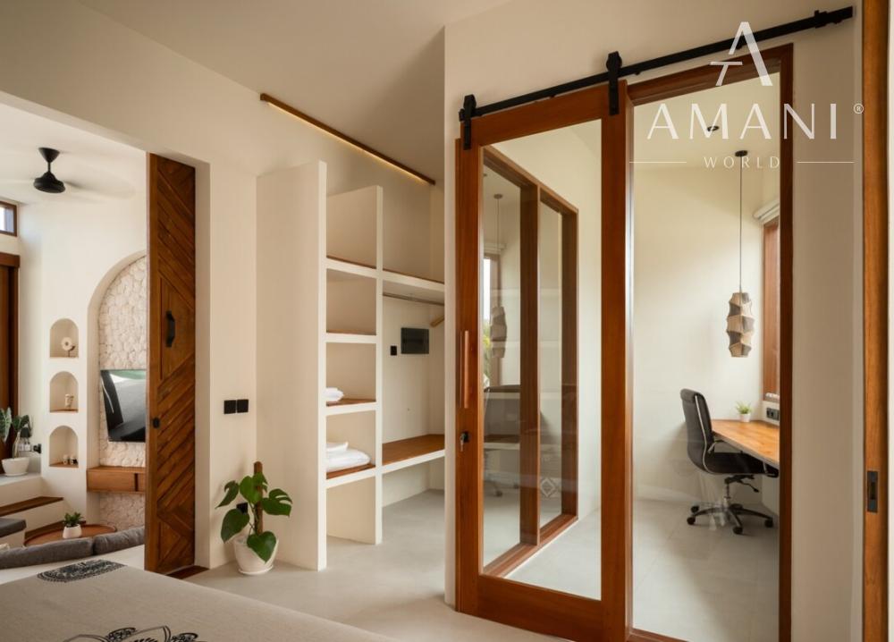 Moderná tropická jednoizbová vila blízko pláže v Cemagi