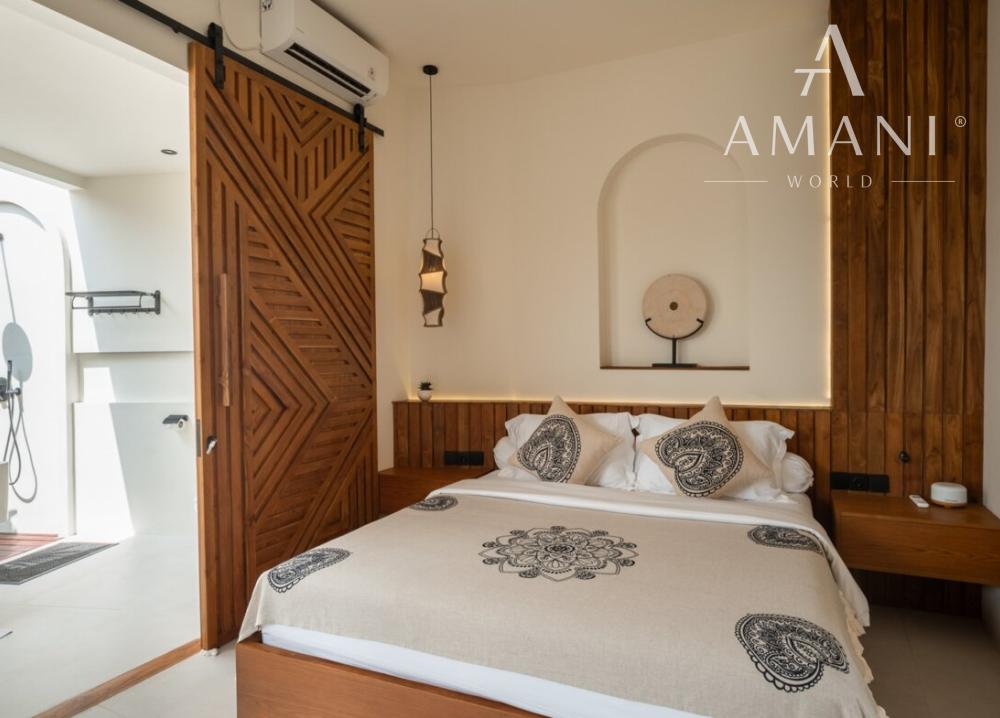 Moderná tropická jednoizbová vila blízko pláže v Cemagi