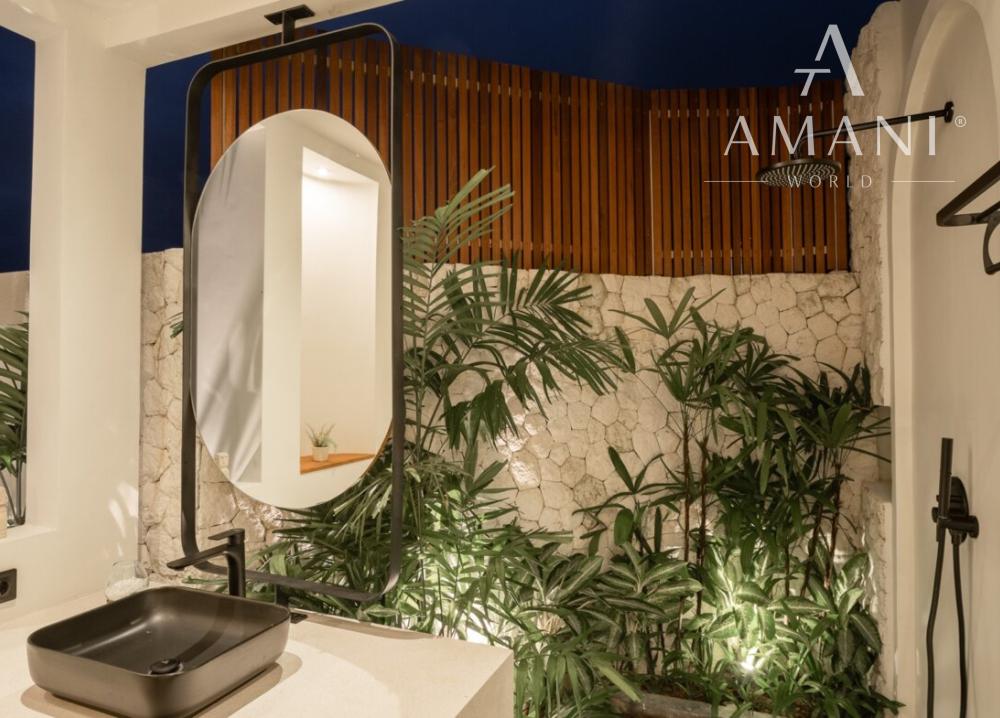 Moderná tropická jednoizbová vila blízko pláže v Cemagi