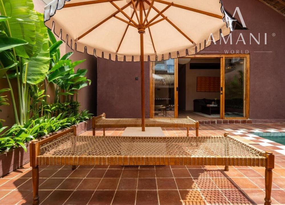 Tropická dvojspálňová vila v pešej vzdialenosti od pláže v Kedungu