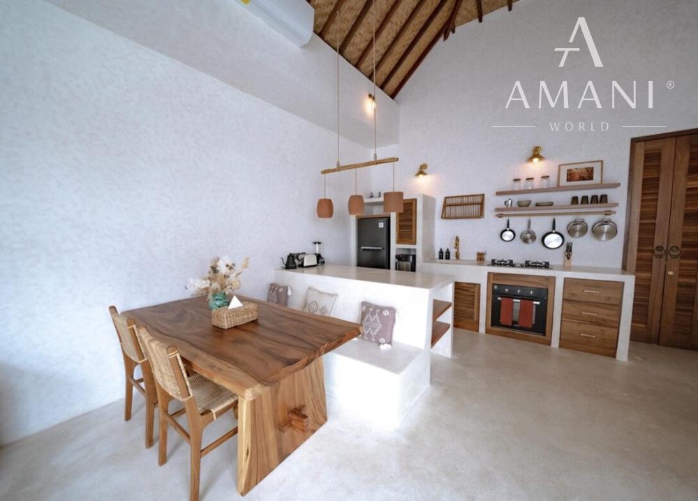 Útulná minimalistická 1-izbová vila na pláži v Kedungu