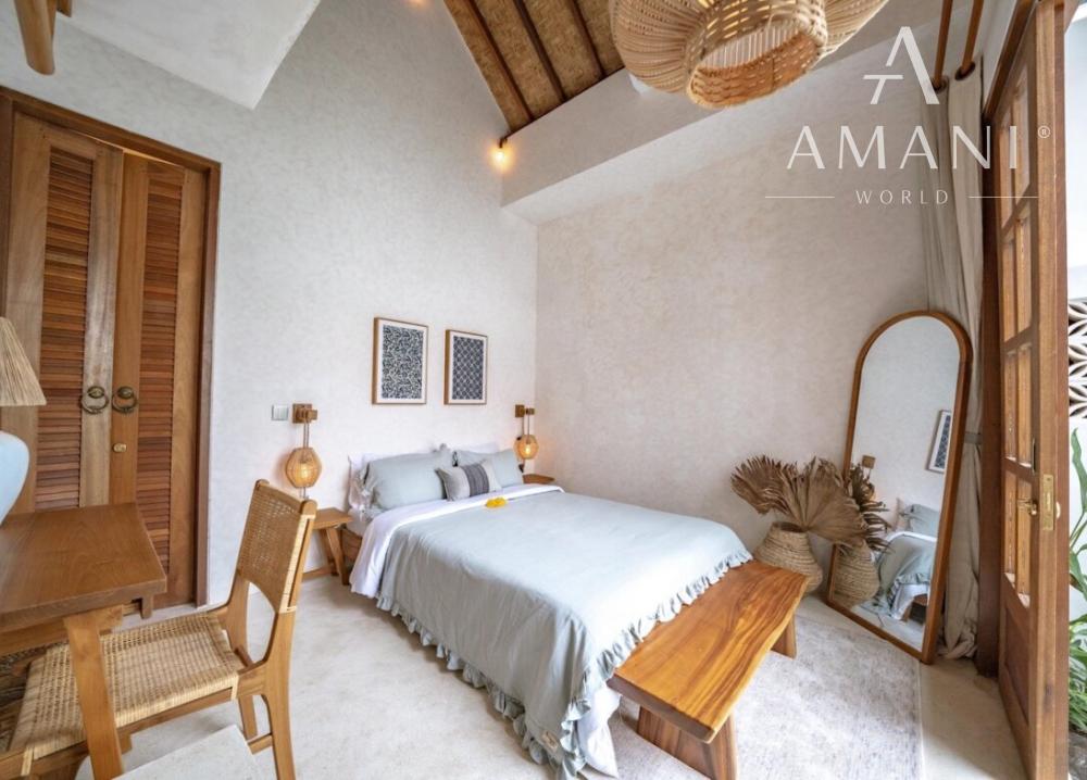 Útulná minimalistická 1-izbová vila na pláži v Kedungu