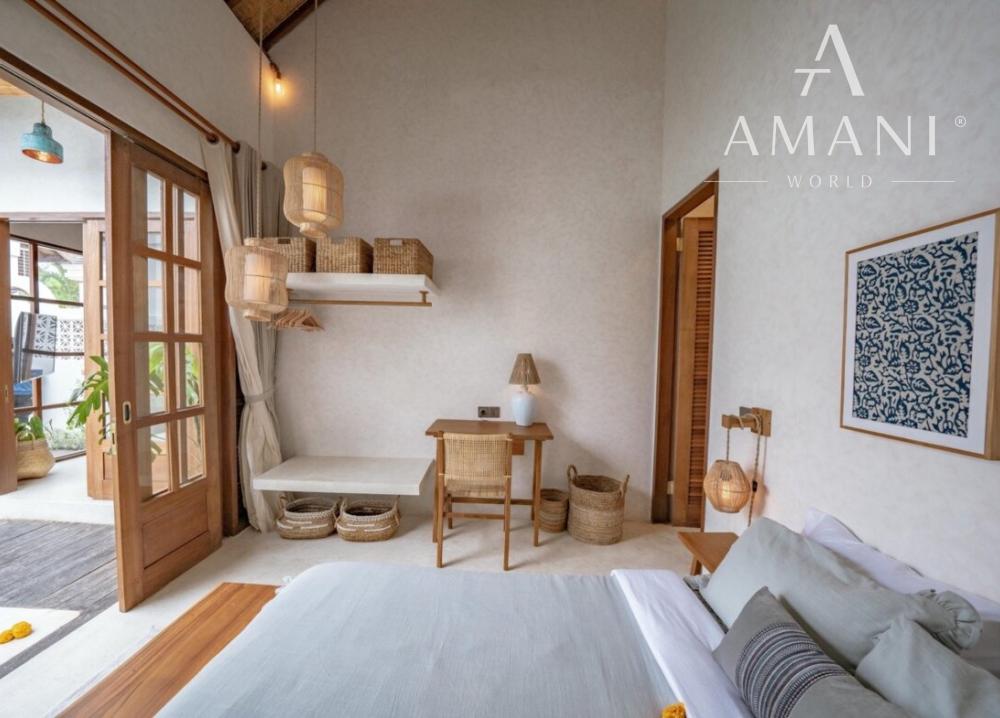 Útulná minimalistická 1-izbová vila na pláži v Kedungu