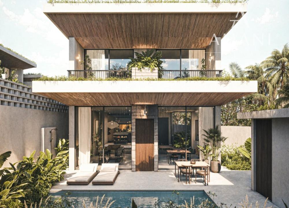 2-spálňová vila v odvážnom brutalistickom štýle v Bingin