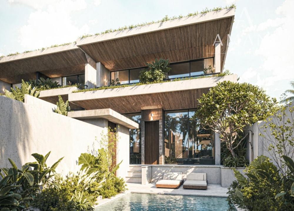 2-spálňová vila v odvážnom brutalistickom štýle v Bingin