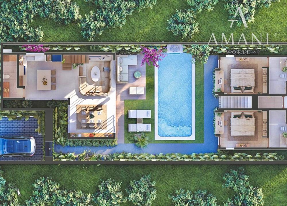 Nová 3-izbová strešná terasa v oblasti Jimbaran